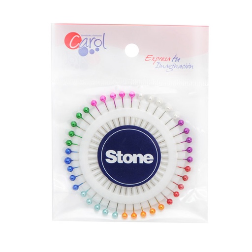 [24164] Alfiler Cabeza Perla 35 mm Colores surtidos x 40 Unidades
