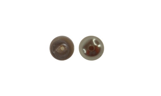 [07124] Media perla sintetica base plana 1H 8mm bronze CX-944 x und