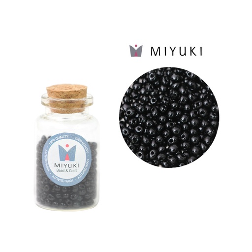 [16541] Miyuki drop beads 3.4mm DP0401 opaco negro x 25g