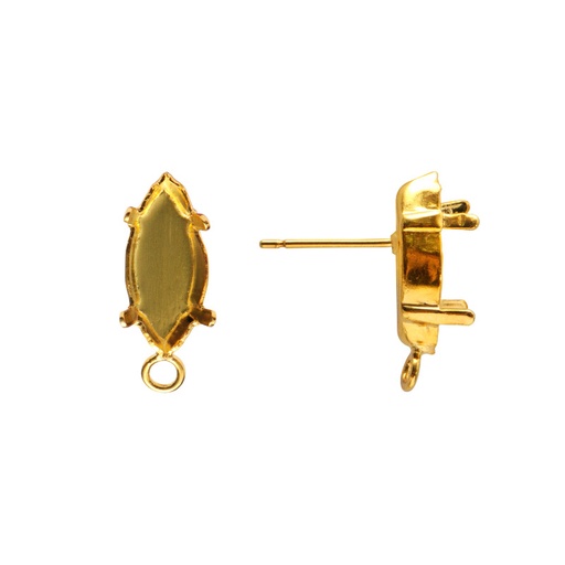 [28144] 4228DE setting topo arete navette 15x7mm/rodio con argolla x par