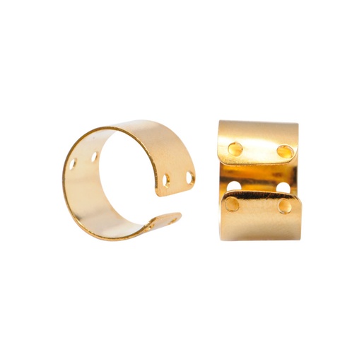 [28619] Ear cuff 6 perforaciones 8x12mm/rodio x und
