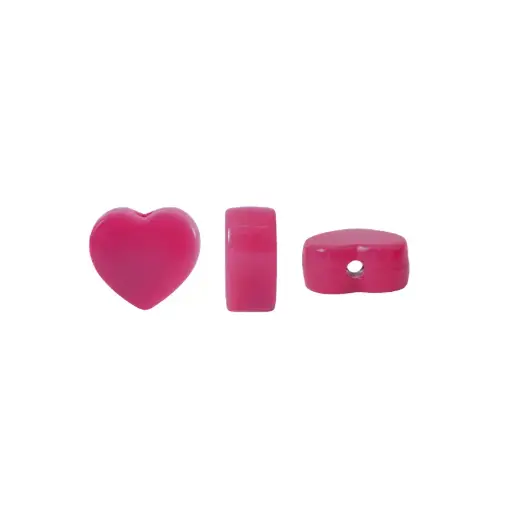 [27802] Acrílico 2728 corazón 13x14 mm Fucsia 31 x 50g (Aprox 50und)