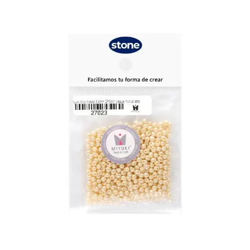 [27023] Miyuki drop beads 3.4mm DP0441 paque mocca latte brillo x 25g