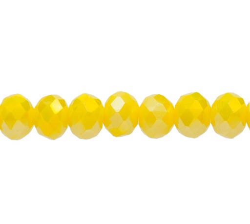 [12721] Murano rondela facetada 6mm amarillo solido 85AB x 95und