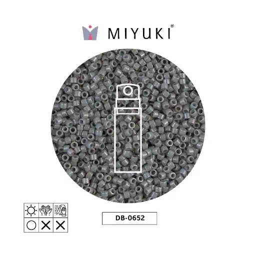 [22677] Miyuki delica 11/0 DB0652 opaco gris x 10g