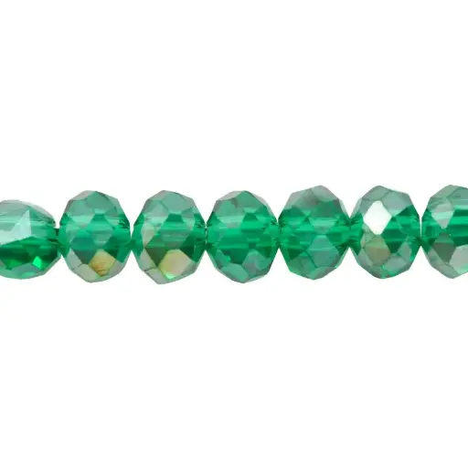 [11834] Murano rondela facetada 6mm emerald cal 402 x 95und