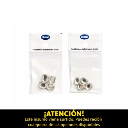 [26291] MC octagon CVOBA 10x8H cristal base plata x und