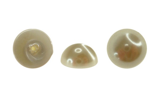 [13793] Media perla sintetica base plana 1H 12mm cream A-02 x und