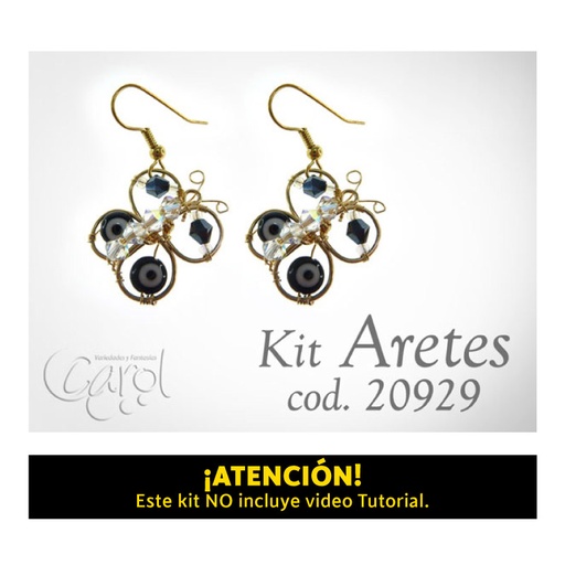 [20929] Kit aretes mariposa en rodio x und