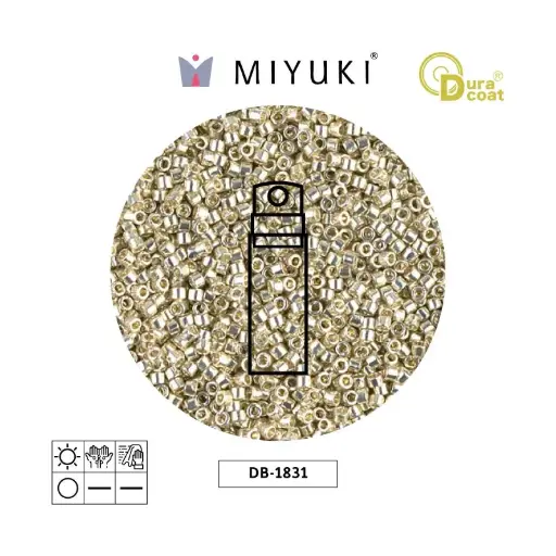 [06241] Miyuki delica 11/0 DB1831 silver galvanizado x 10g