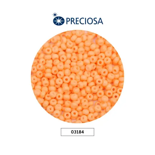 [19496] Mostacilla checa preciosa 8/0 3mm 03184 OP light peach x 500 g