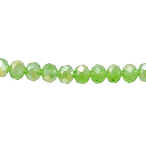 [14653] Murano rondela facetada 8mm peridot AB18 x 68unds