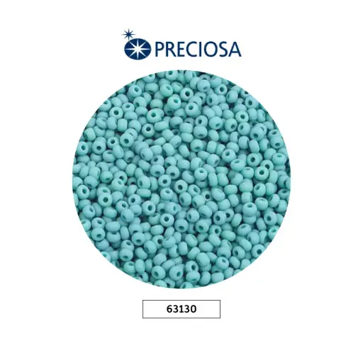 [32130] Mostacilla checa preciosa 2mm 63130 verde turqueza x 500g