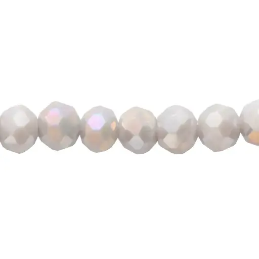 [27460] Murano rondela facetada 4mm gris mate 56AB x 110unds