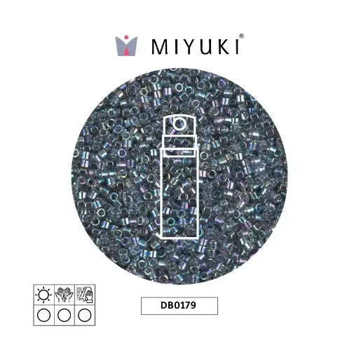 [28483] Miyuki delica 11/0 DB0179 transp claro gris AB x 10gr