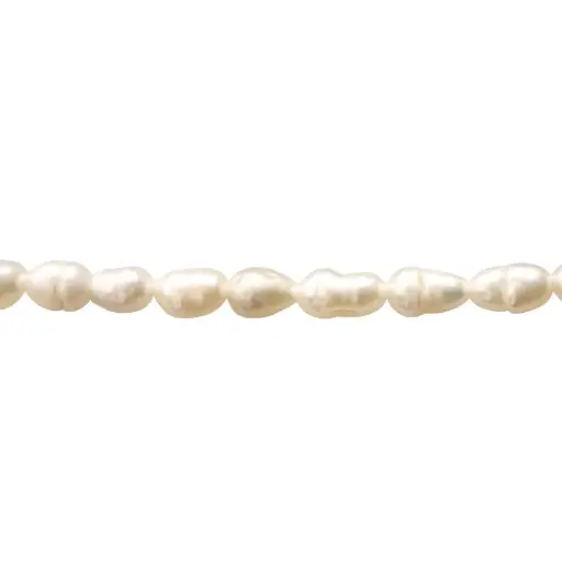 Perla biwa rice 4x5mm x 34cms (70 unds aprox)