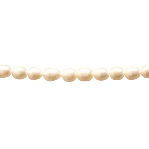Perla biwa rice 6x7mm x 35cms (48 unds aprox)