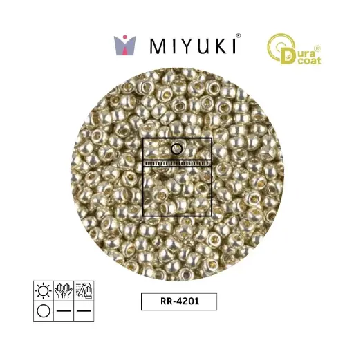 [24071] Mostacilla Miyuki rocalla 8/0 RR4201 galvanizado plateado x 25g