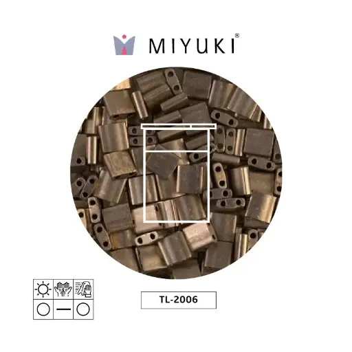 [23135] Miyuki tila 5x5x1.9mm TL2006 mate metalizado oscuro bronce x 10G