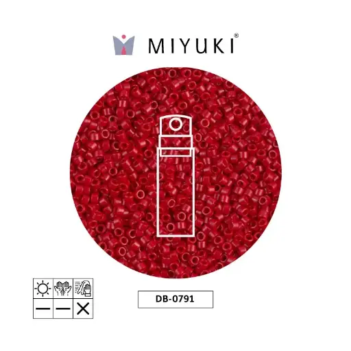 [29622] Miyuki delica 11/0 DB0791 opaco rojo x 10gr