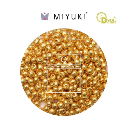 [24075] Miyuki drop beads 2.8mm DP4202 galvanizado dorado Duracoat x 25g