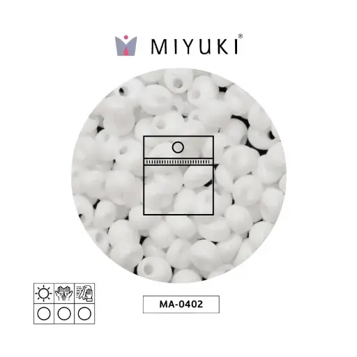 [23720] Miyuki magatama 4mm MA0402 blanco x 25g