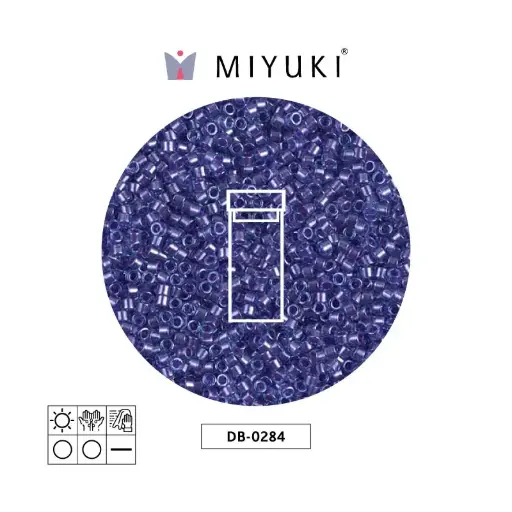 [09699] Miyuki delica 11/0 DB0284 sparkling morado forrado azul lusterr x 3g