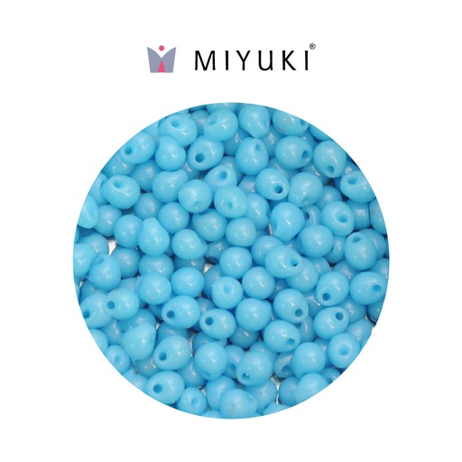 [19412] Miyuki drop beads 3.4mm DP0413 opaco turquoi azul x 500g