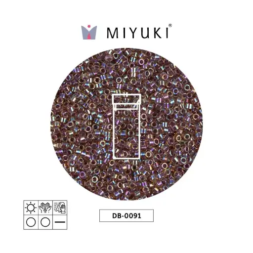 [19411] Miyuki delica 11/0 DB0091 rojo forrado claro AB x 3g