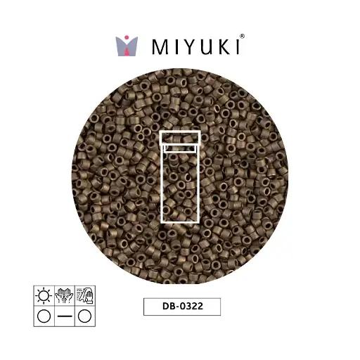 [09480] Miyuki delica 11/0 DB0322 mate metalizado oscuro bronce x 3g