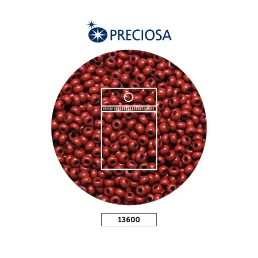 [28544] Mostacilla checa preciosa 2mm 13600 OP cafe claro x 50g