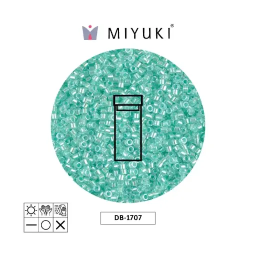 [10930] Miyuki delica 11/0 DB1707 opaco perla forrado glacier azul x 3g