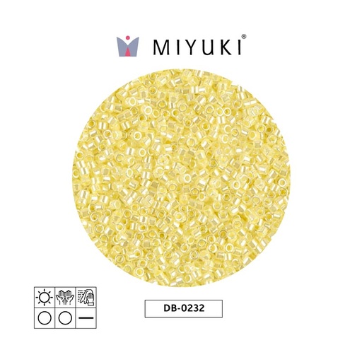 [17168] Miyuki delica 11/0 DB0232 forrado paled amarillo x 50g
