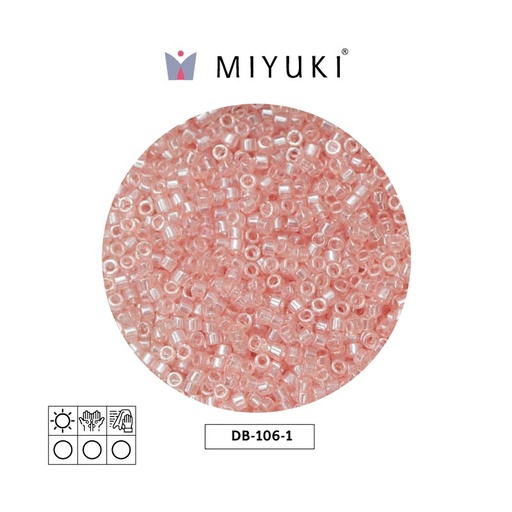 [26515] Miyuki delica 11/0 DB0106-1 shell rosado lusterr x 50g