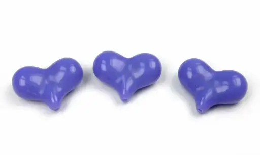 [08819] Acrilico 4800 corazon lila 39 18x23mm x 1/4 lb(Aprox 68und)