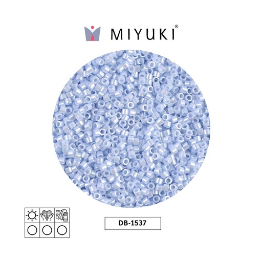 [22718] Miyuki delica 11/0 DB1537-1 claro cielo azul Ceylon perlado x 50g