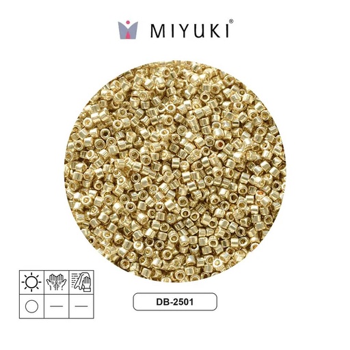 [12869]  Miyuki delica 11/0 DB2501 duracoat galvanized pea gold x 50g
