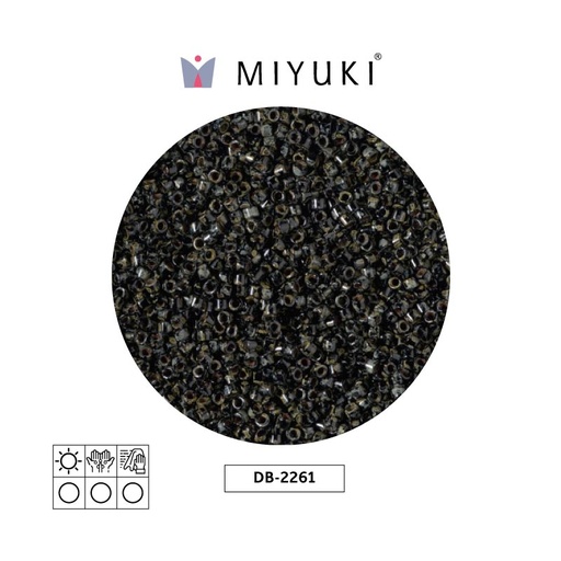 [28411] Miyuki delica 11/0 DB2261 opaq black picasso x 50gr