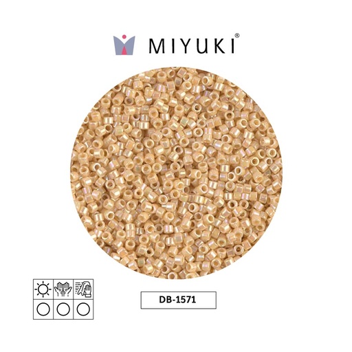 [22310] Miyuki delica 11/0 DB1571 opaco crema AB x 50gr
