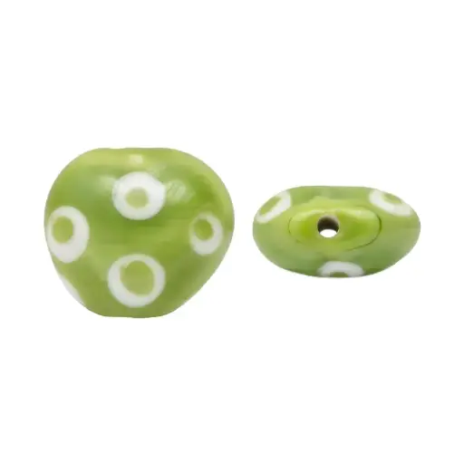 [05679] Vidrio hindu corazon 13mm olivine BGT-3061 01 x und