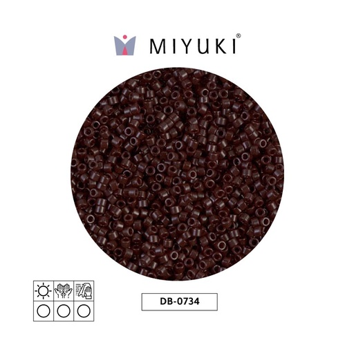 [22558] Miyuki delica 11/0 DB0734 opaco chocolate café x 50g