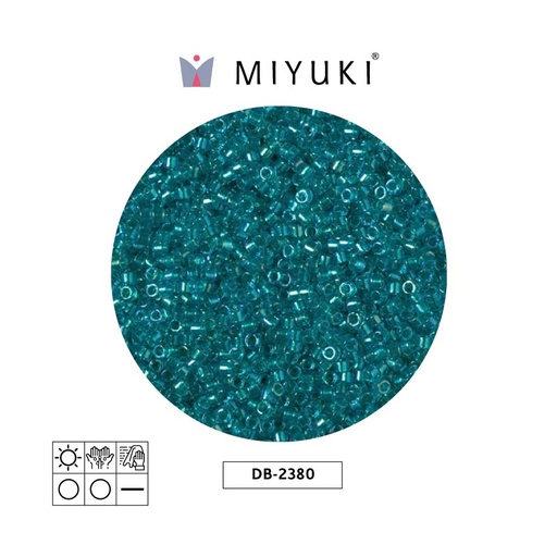 [13674] Miyuki delica 11/0 DB2380 color lined teal x 50g