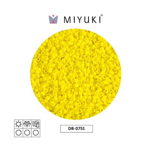 [17240] Miyuki delica 11/0 DB0751 mate opaco amarillo x 50g
