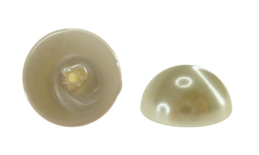 [13794] Media perla sintetica base plana 1H 14mm cream A-03 x und