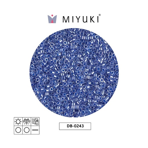 [21889] Miyuki delica 11/0 DB0243 azul Ceylon perlado x 50g