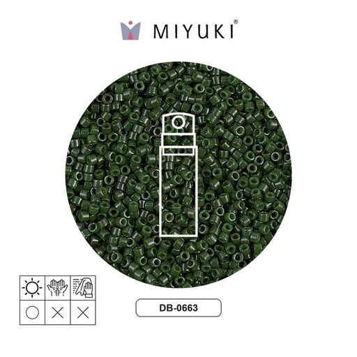 [15390] Miyuki delica 11/0 DB0663 opaco verde x 10g
