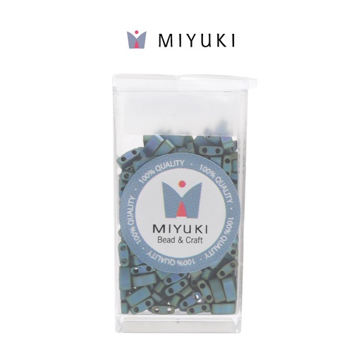[31251] Miyuki half tila HTL2064 mate metalizado azul verde iris x 10G