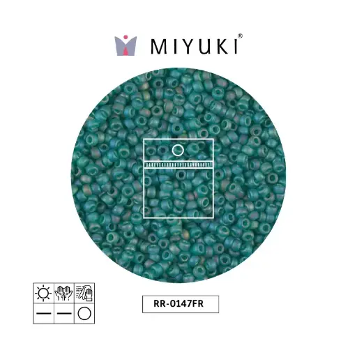 [07720] Mostacilla Miyuki rocalla 11/0 RR0147FR mate transparente oscuro verde x 25g