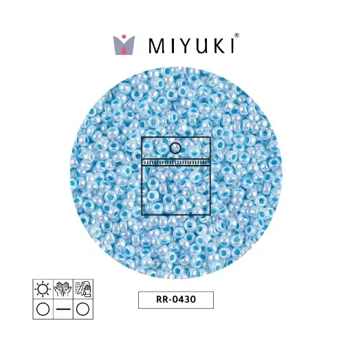 [13896] Mostacilla Miyuki rocalla 11/0 RR0430 opaco bebé azul brillo x 25g