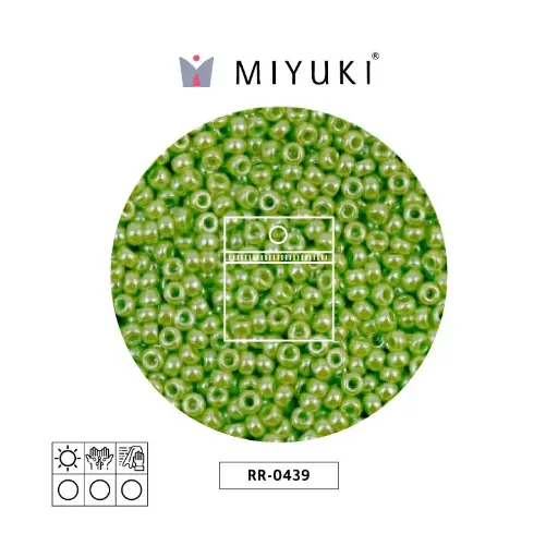 [14277] Mostacilla Miyuki rocalla 11/0 RR0439 opaco sage brillo x 25g